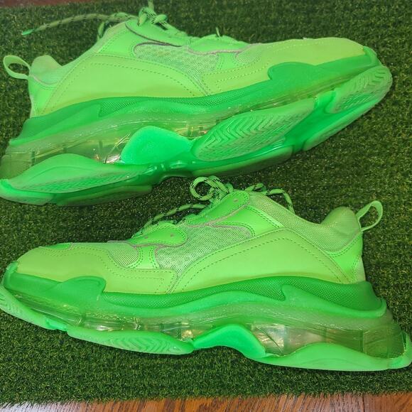 Balenciaga Triple S "Neon Green Clear Sole" - Picture 3 of 7